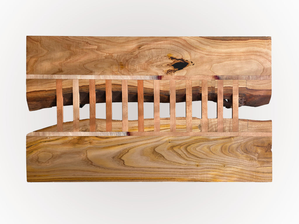 ''FRATTURA'' — Piano in legno massello di Castagno europeo per tavoli da salotto