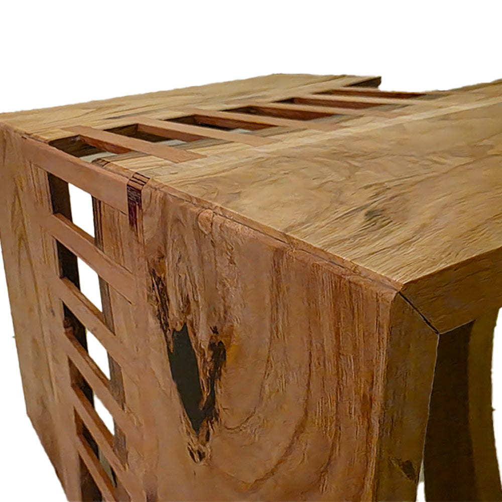 Tavolino laterale da divano stile ''Cascata''- Legno massello