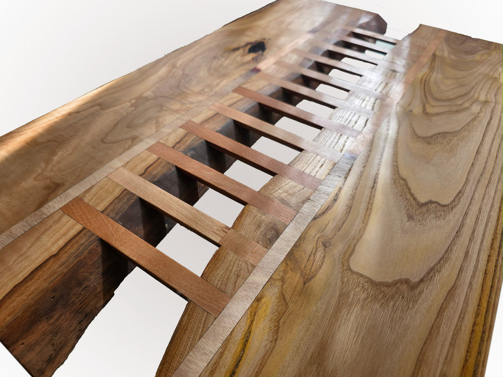 ''FRATTURA'' — Piano in legno massello di Castagno europeo per tavoli da salotto