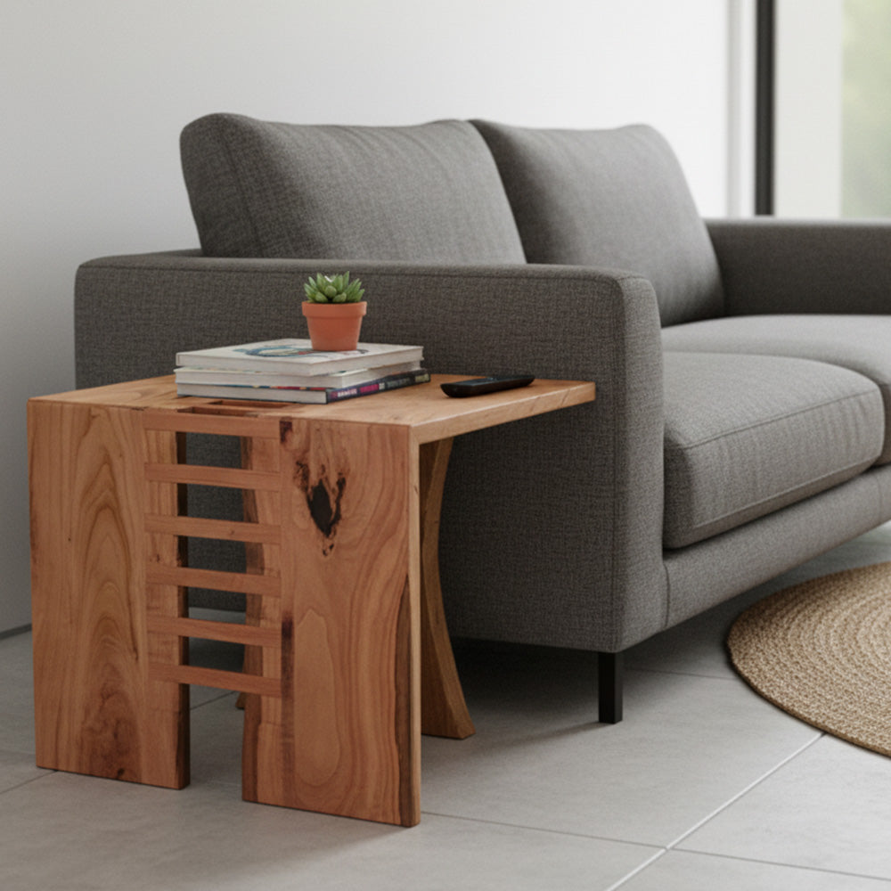 Tavolino laterale da divano stile ''Cascata''- Legno massello