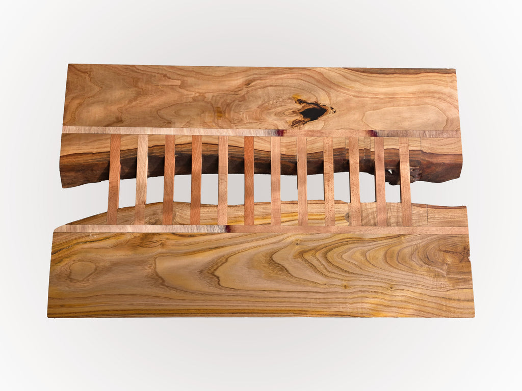 ''FRATTURA'' — Piano in legno massello di Castagno europeo per tavoli da salotto